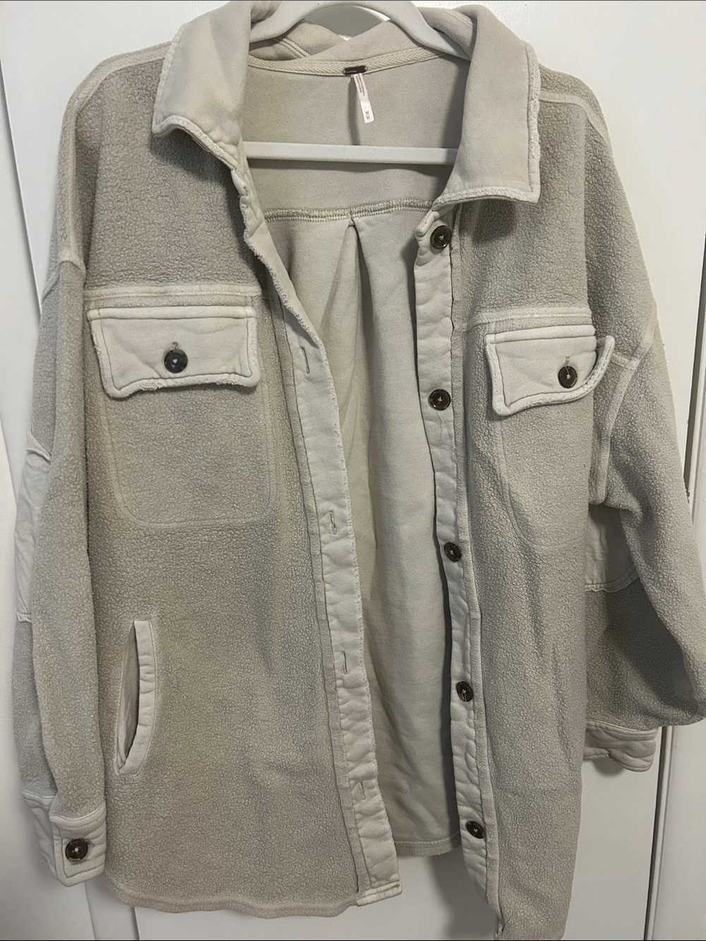 Free People Beige Women's Button-Up Ruby Jacket